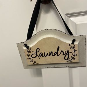 Lovely hanging Laundry sign.
